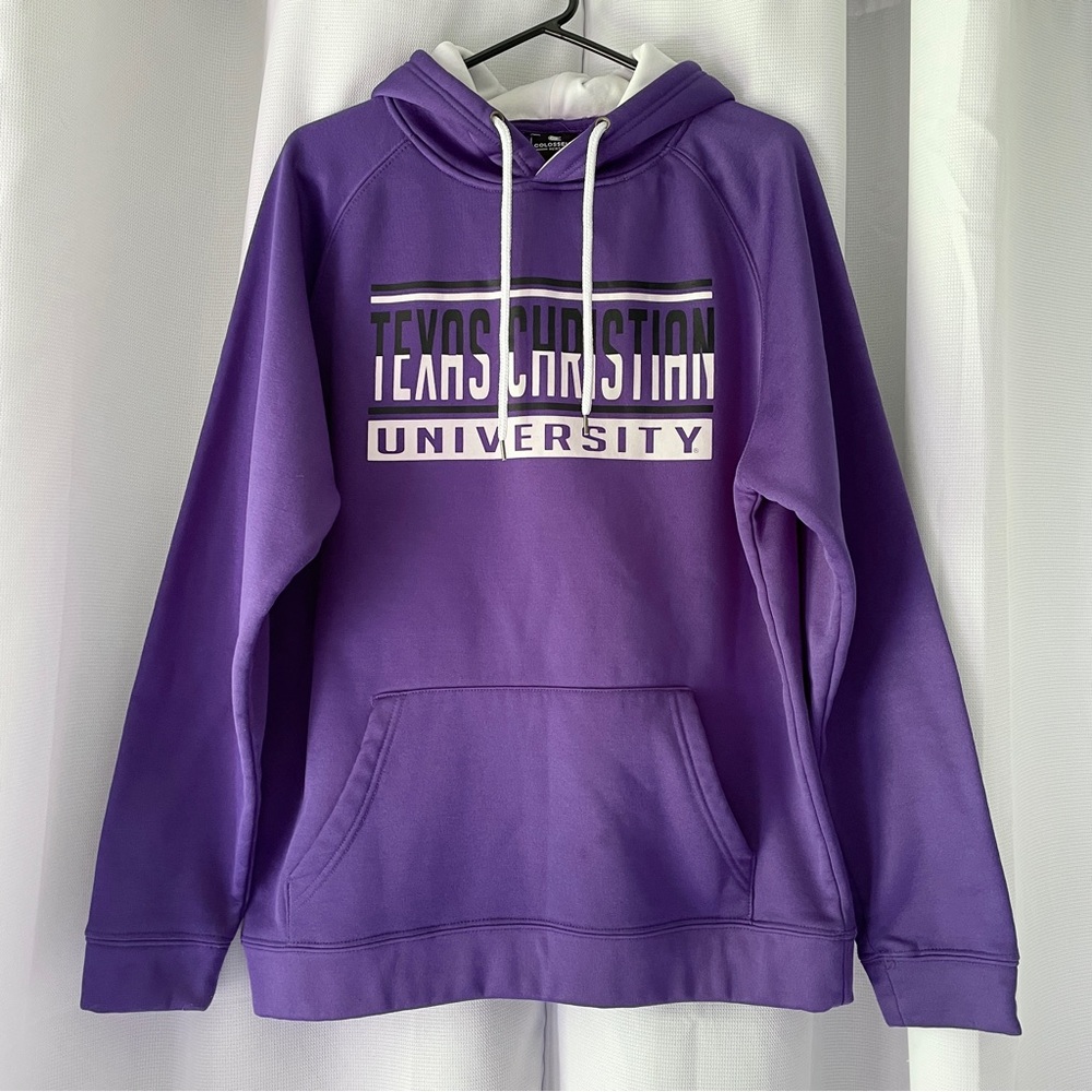 Texas Christian University Horned Frog Colosseum NCAA Hooded Sweatshirt Sz L